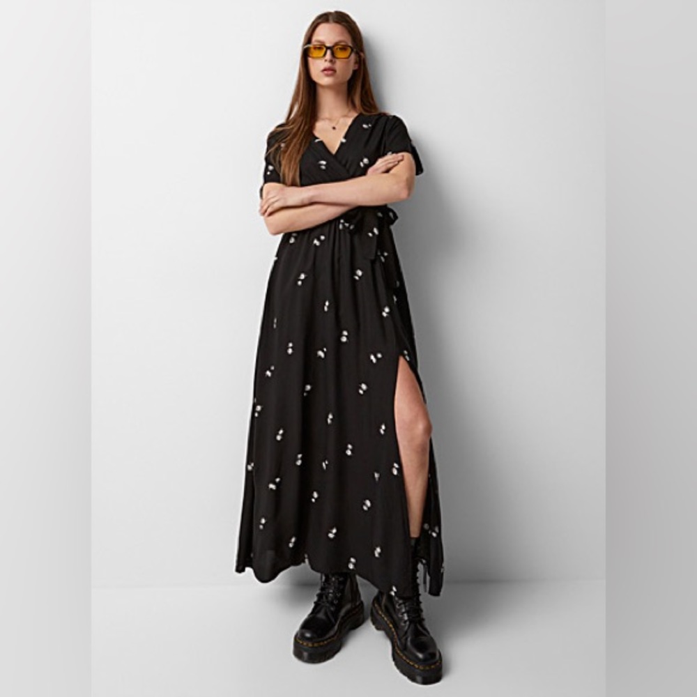 Floral Wrap Dress S